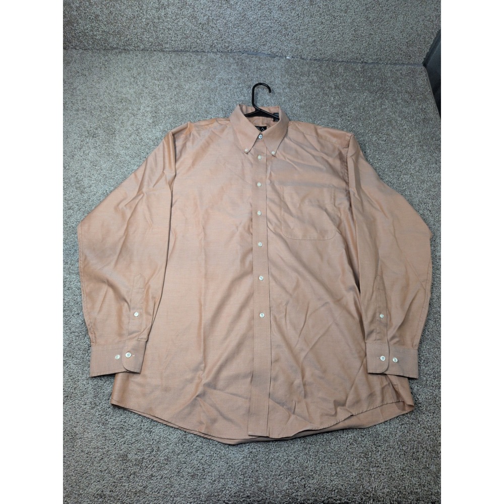 Jos. A. Bank Travelers Collection Mens Large Peach Cotton Button Down Shirt